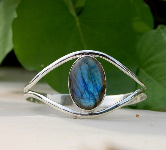 Beautiful Labradorite Bangle Bracelet
