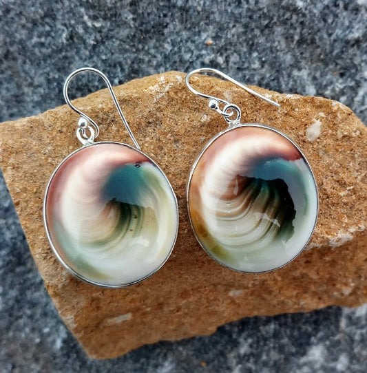 Healing Third Chakra Earrings, Shiva Eye Earrings