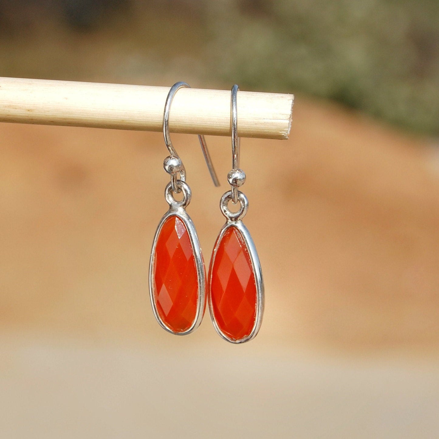 Carnelian Drop Earrings