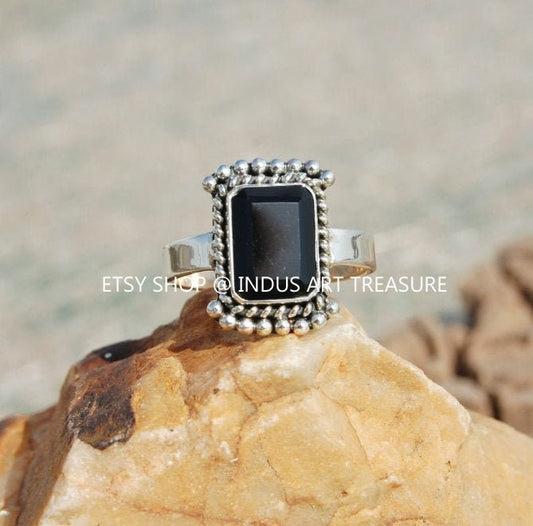 Black Onyx Boho Ring