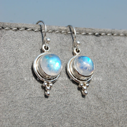 Rainbow Moonstone Earrings
