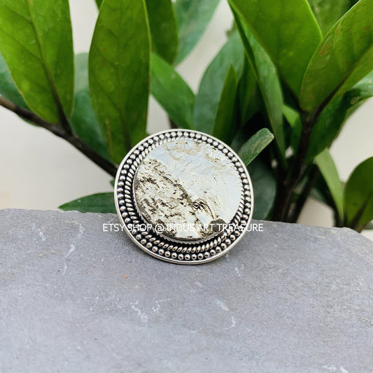 Pyrite Rough Statement Ring