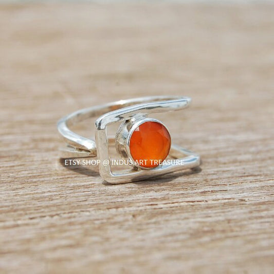 Orange Carnelian Ring