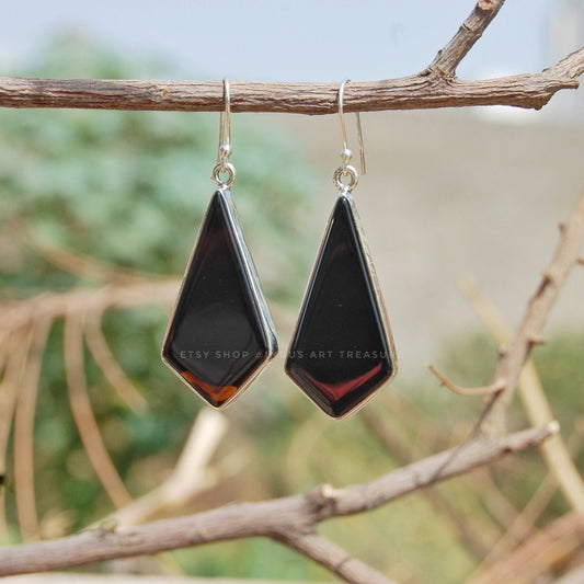 Black Onyx Dangle Earrings