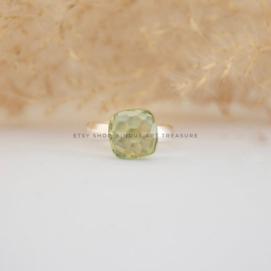 Green Amethyst Ring
