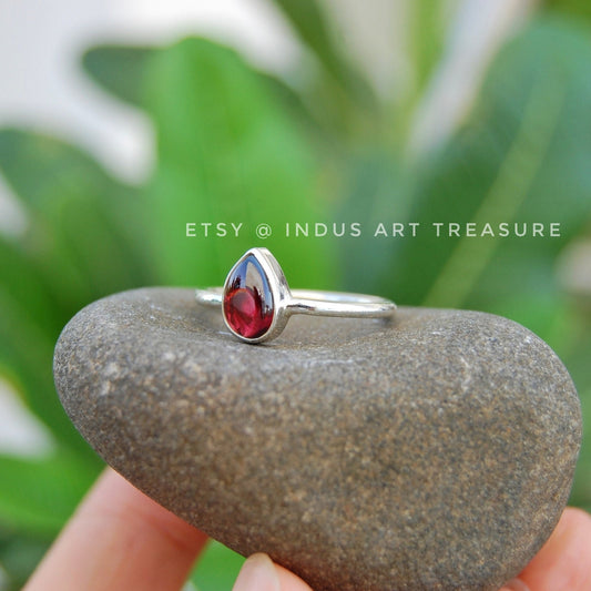 Garnet Dainty Ring