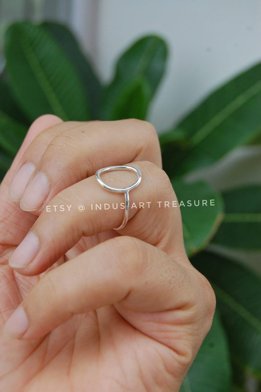 Silver Oval Blank Ring