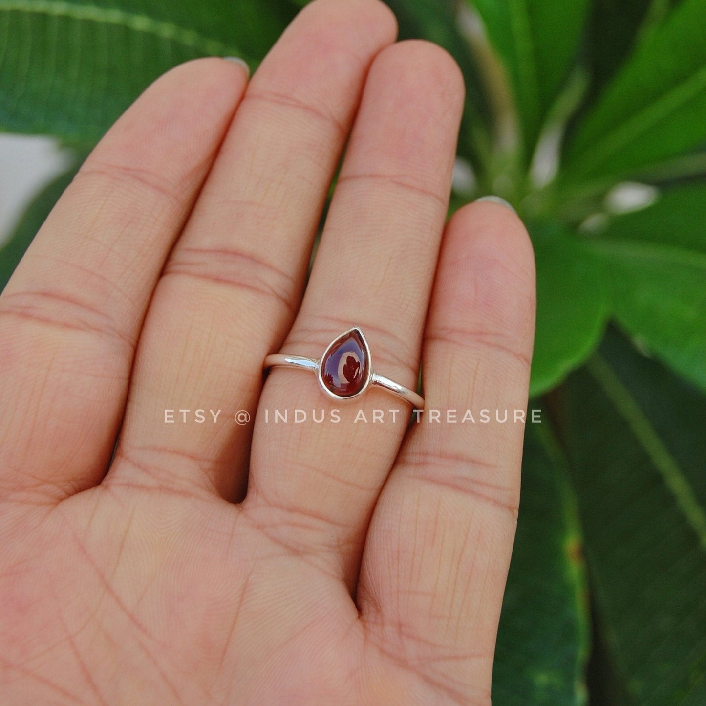 Garnet Dainty Ring