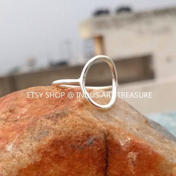 Silver Oval Blank Ring
