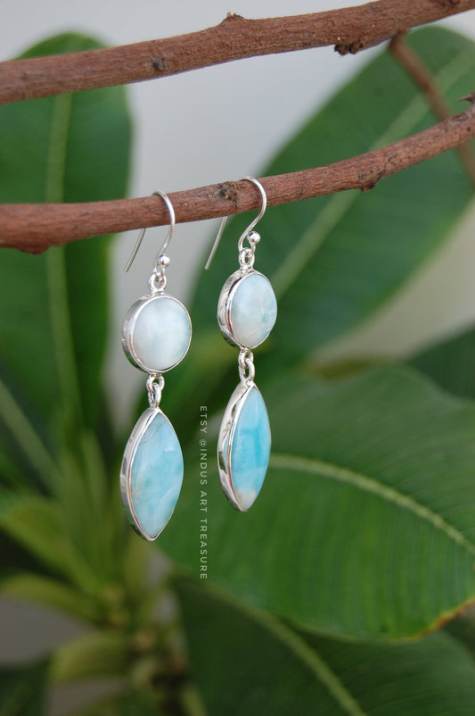Larimar Dangle Earrings