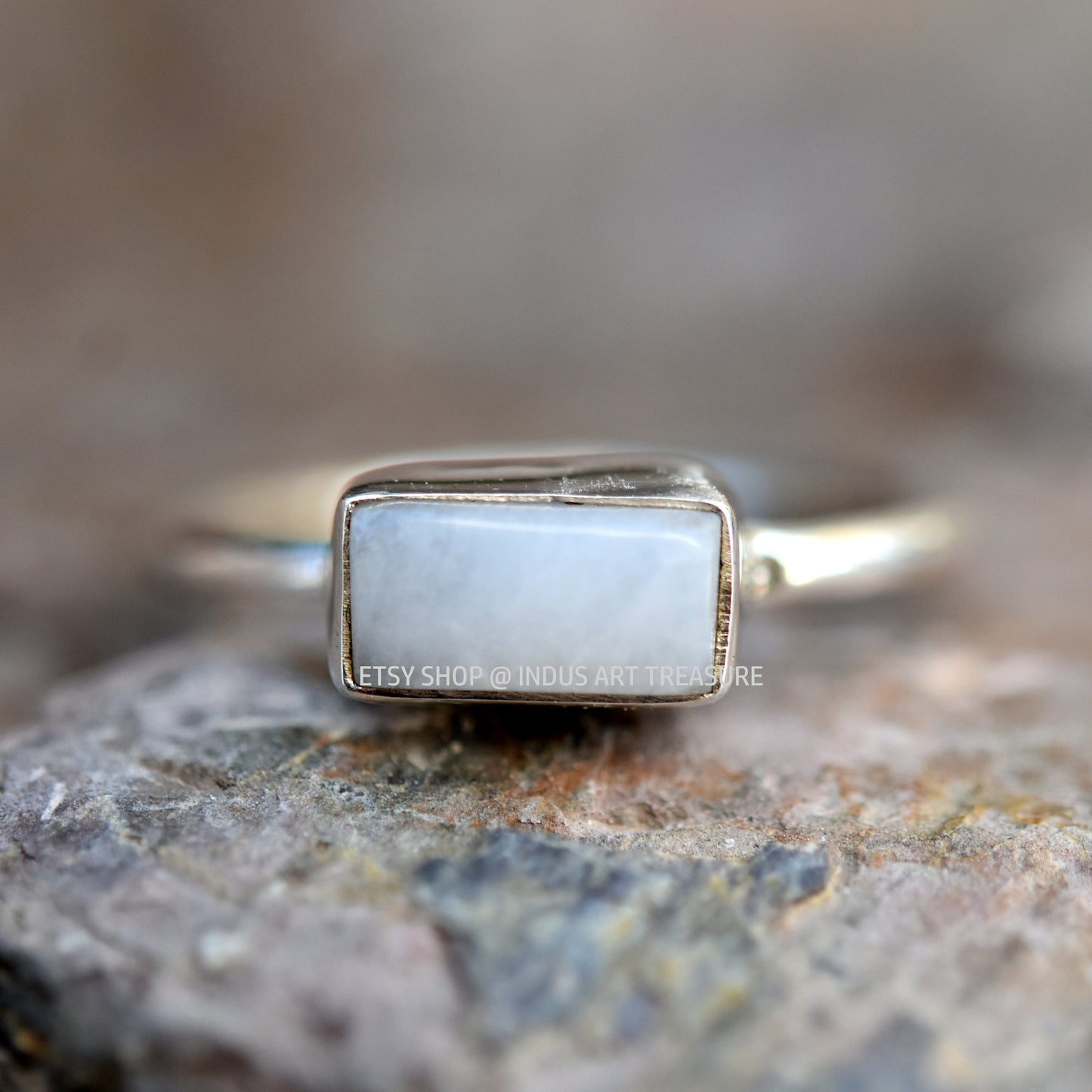White Quartz Dainty Ring