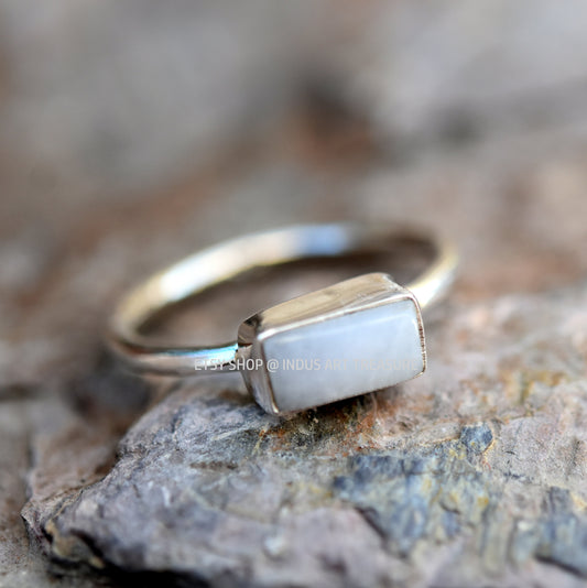 White Quartz Dainty Ring