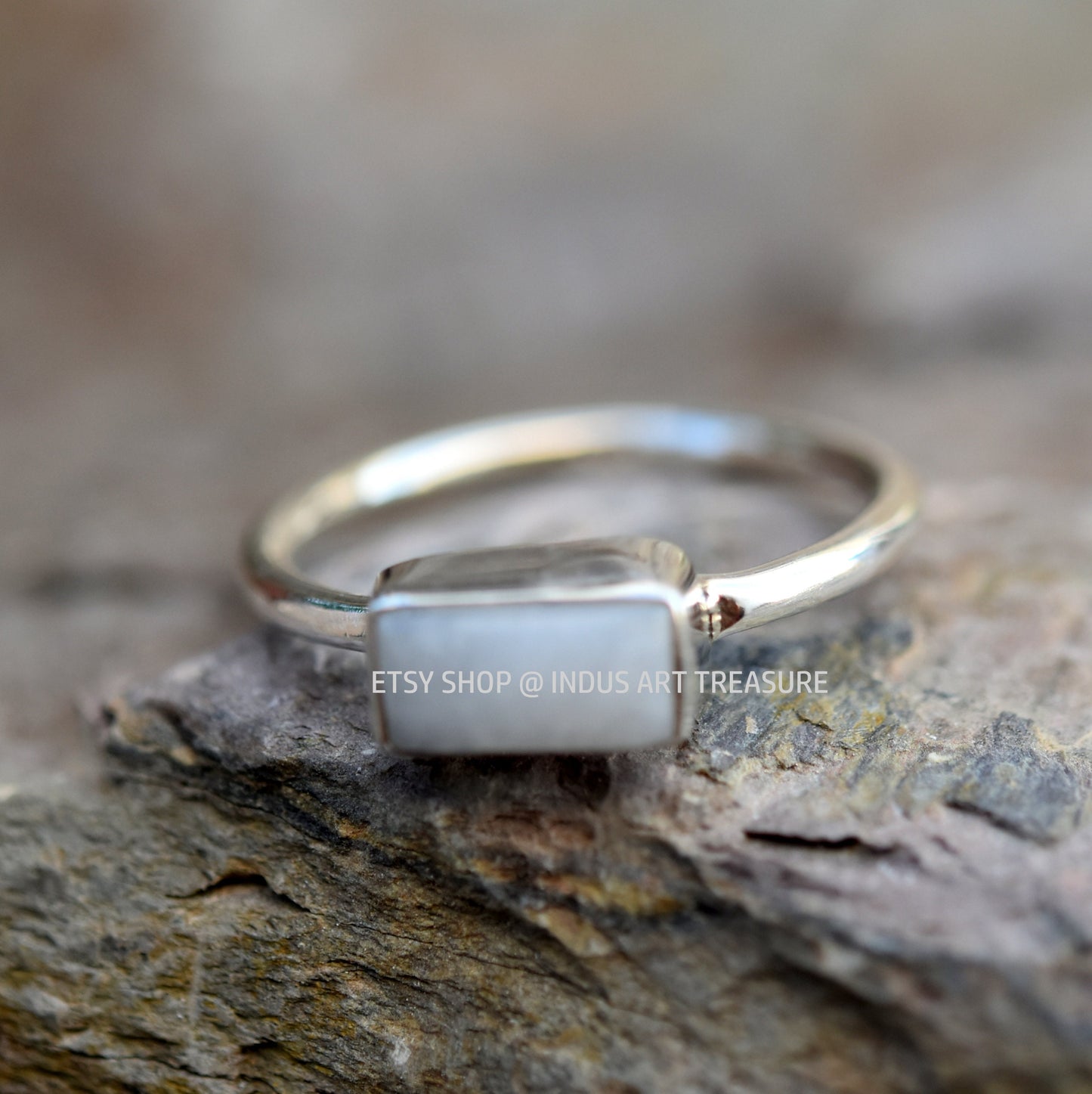 White Quartz Dainty Ring