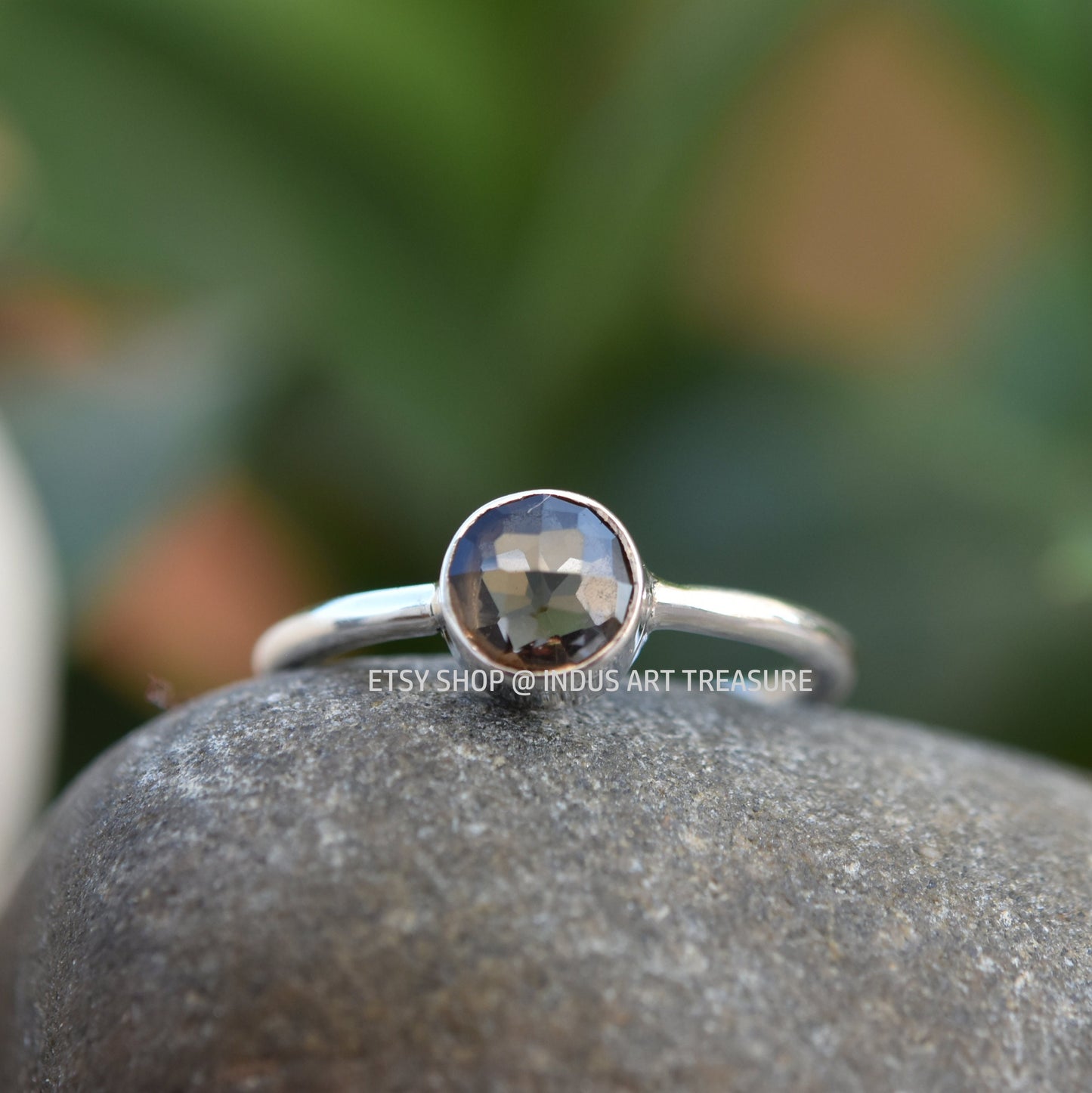 Smoky Quartz Dainty Ring