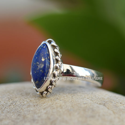 Lapis Marquise Ring