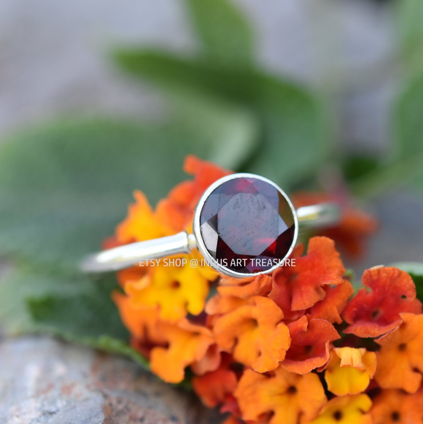 Red Garnet Ring