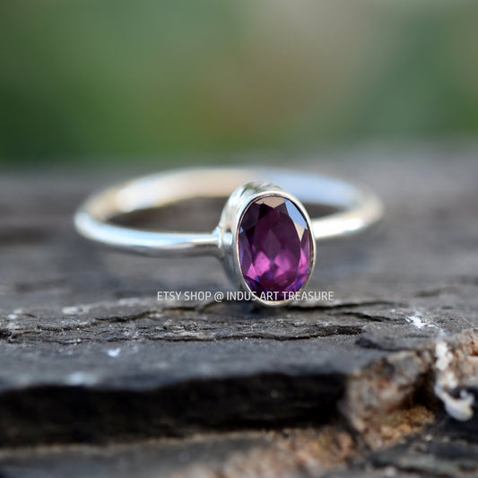 Amethyst Silver Ring