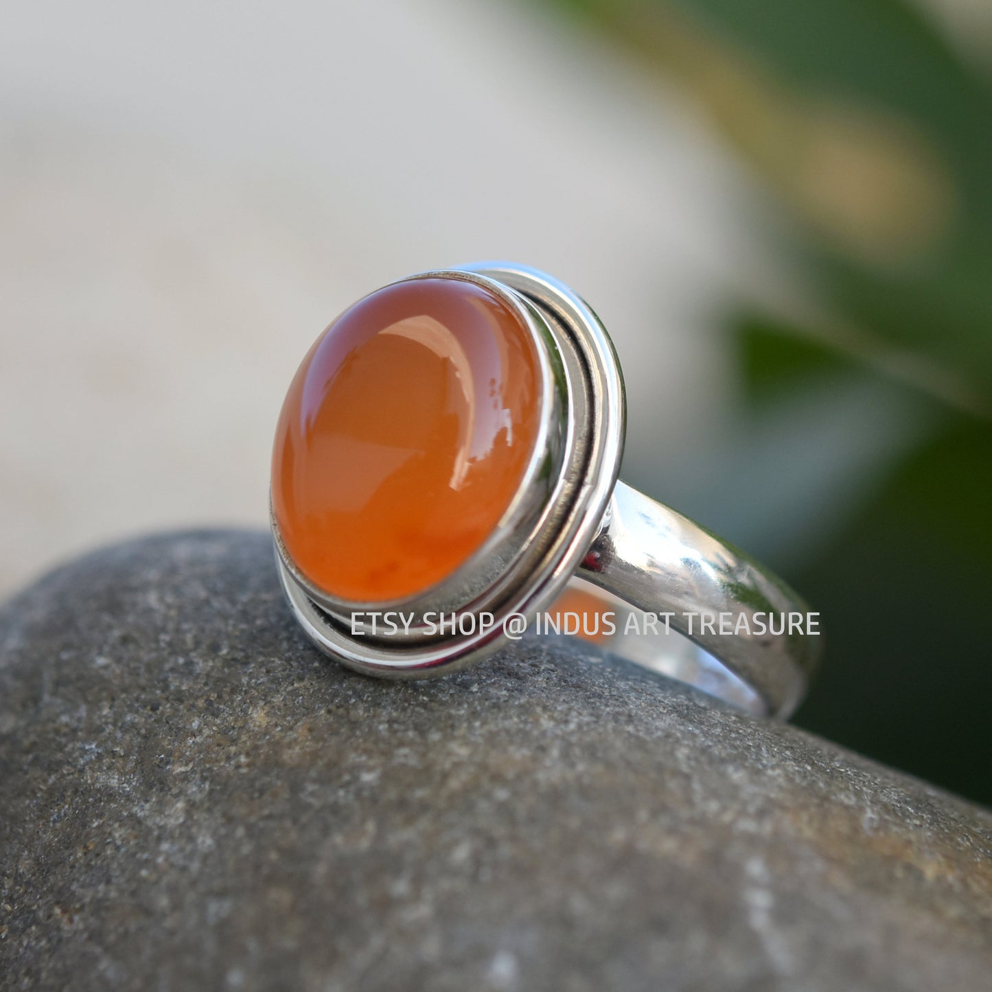 Orange Carnelian Ring