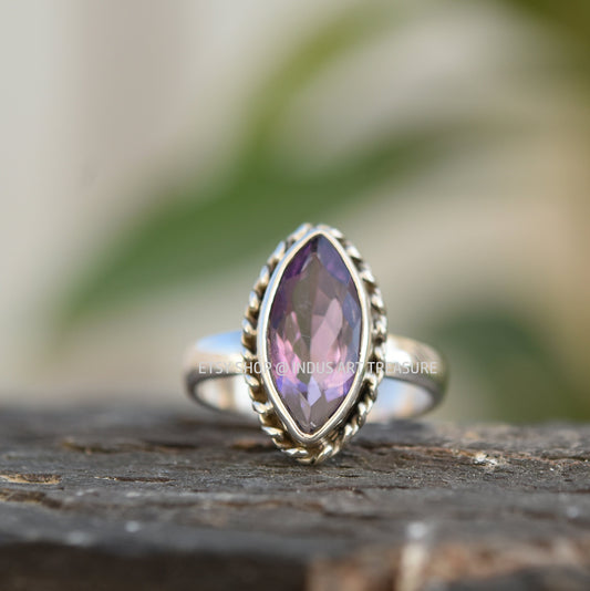 Purple Amethyst Boho Ring
