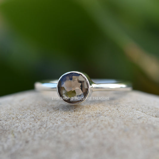 Smoky Quartz Dainty Ring