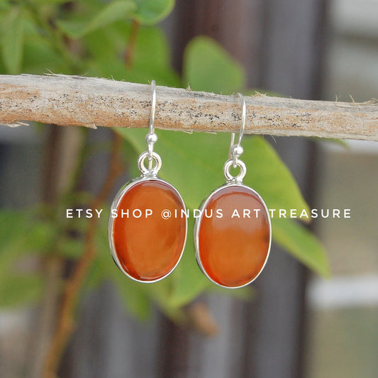 Orange Carnelian Earrings