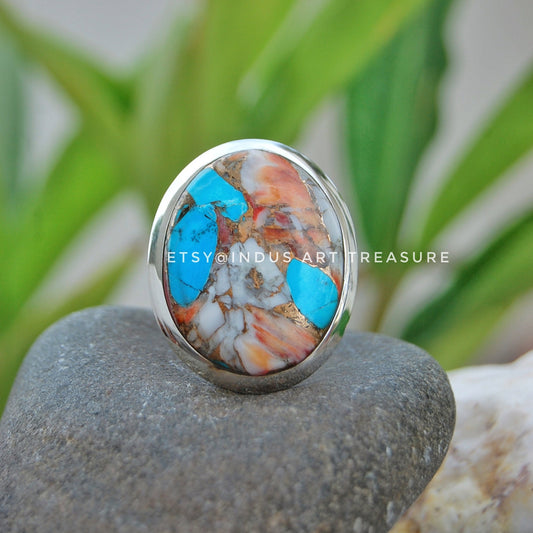 Oyster Turquoise Statement Ring