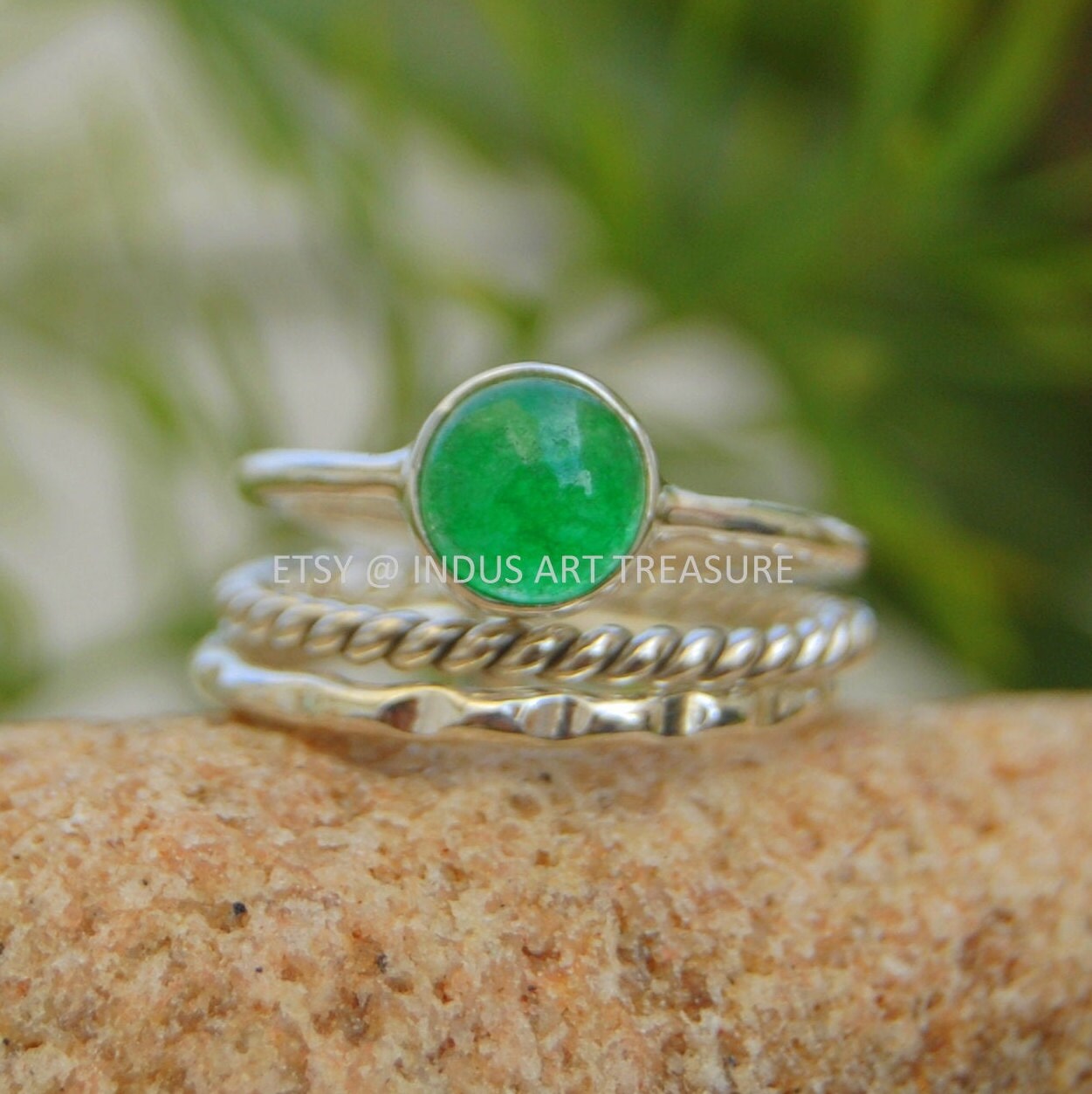 Jade Stacking Ring Set