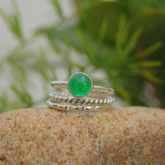Jade Stacking Ring Set