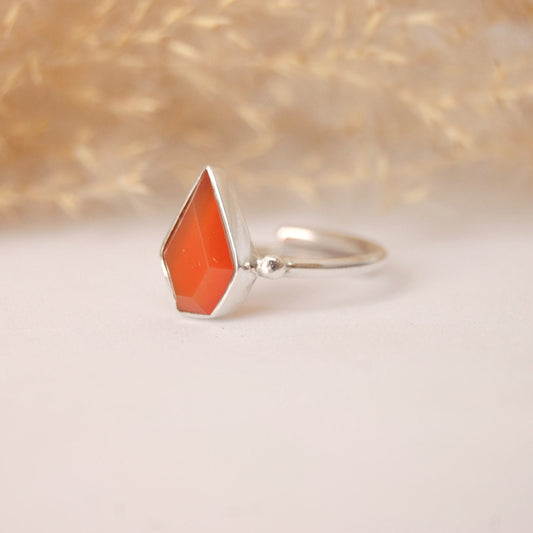 Orange Carnelian Kite Ring