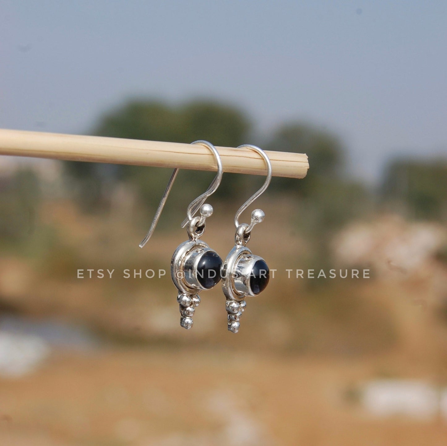 Black Onyx Boho Earrings