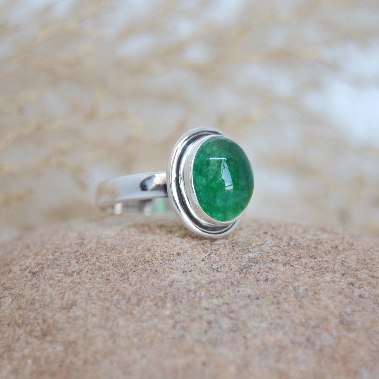 Healing Jade Stone Ring,