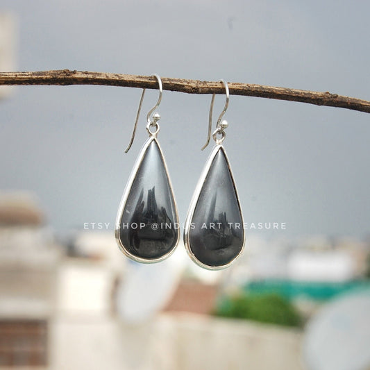 Hematite Drop Earrings