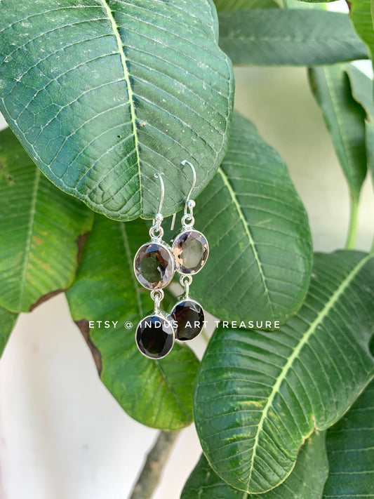 Smoky Quartz Dangle Earrings