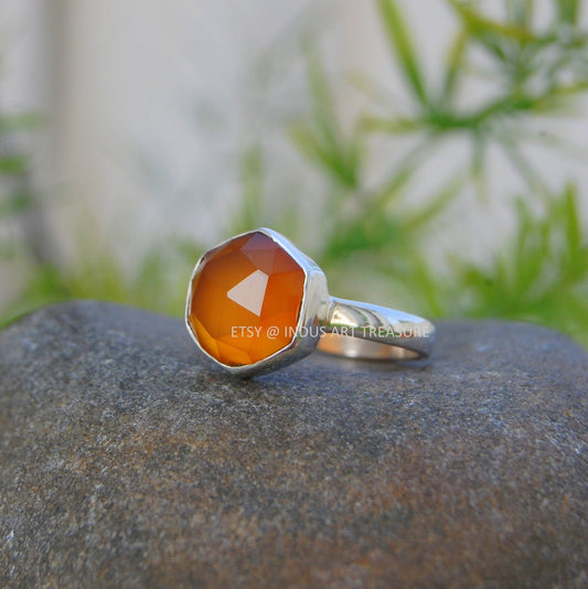 Orange Carnelian Ring