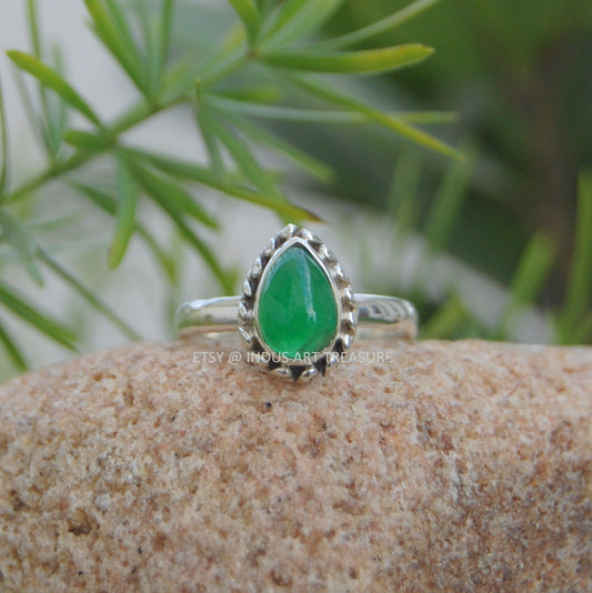 Green Jade Stone Ring