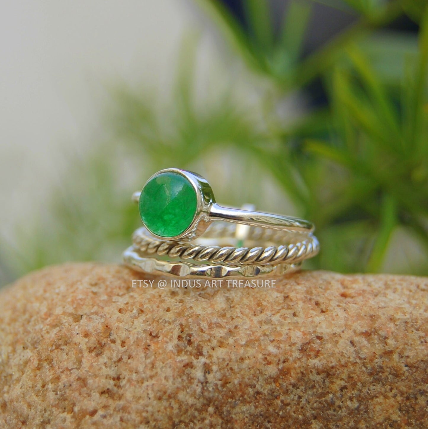 Jade Stacking Ring Set