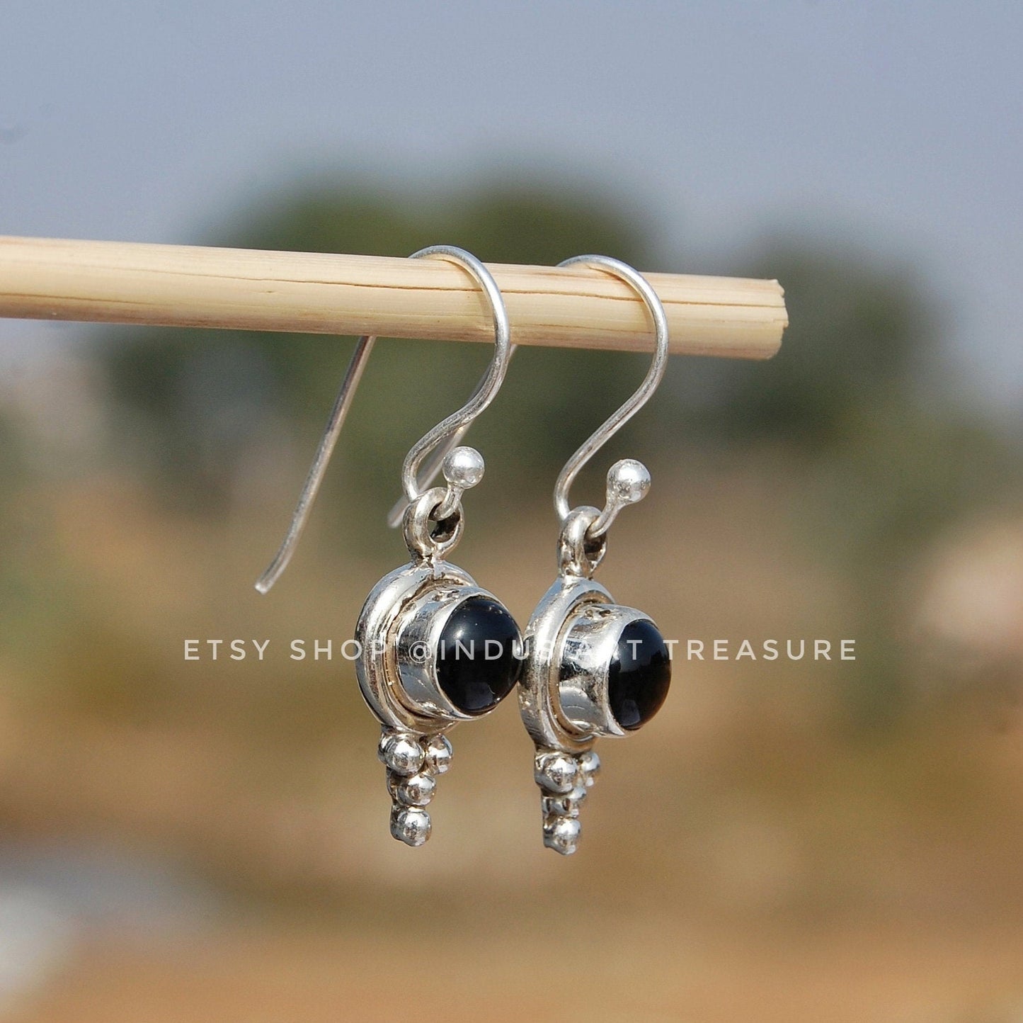 Black Onyx Boho Earrings