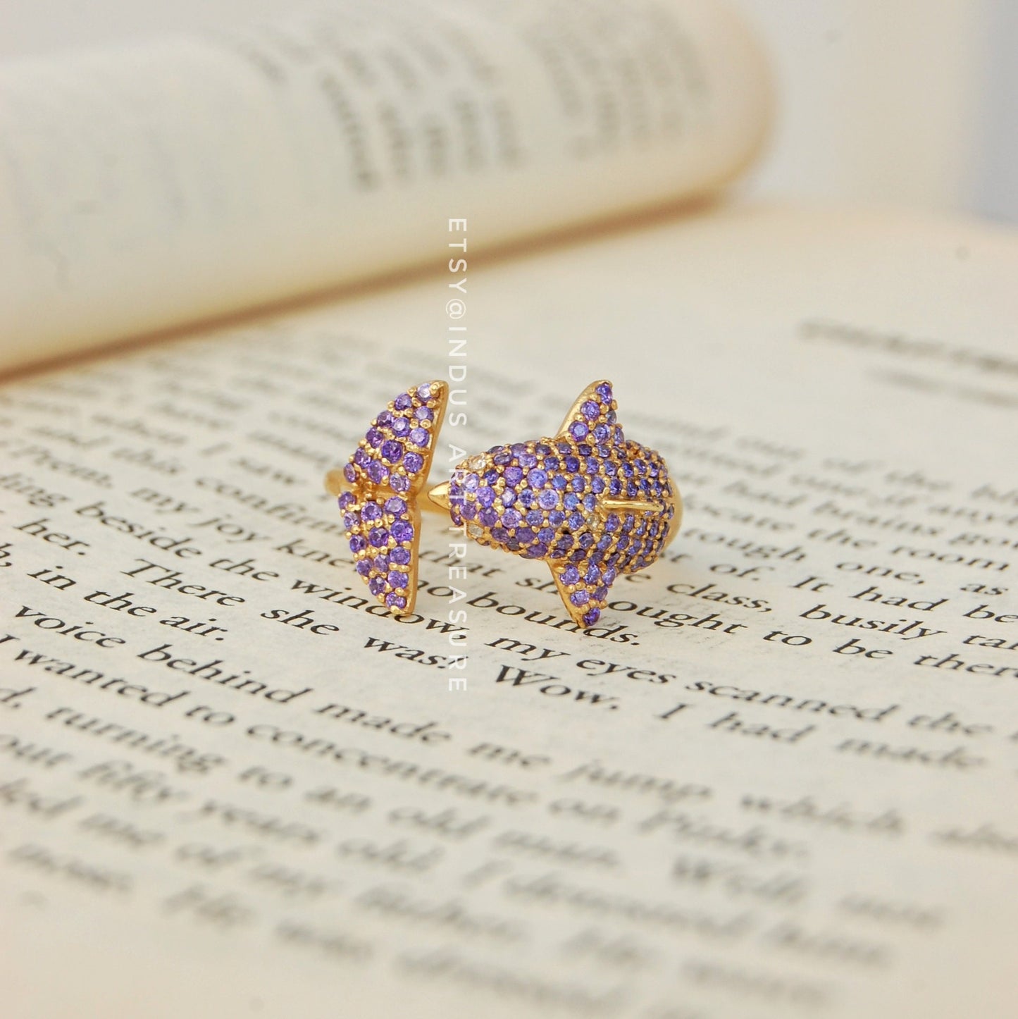 Amethyst Wrap Around Gold Ring