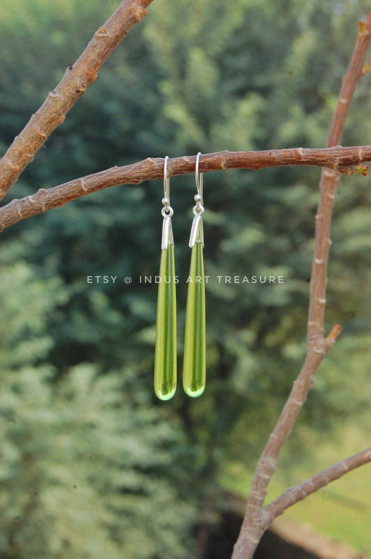 Olive Green Peridot Earrings