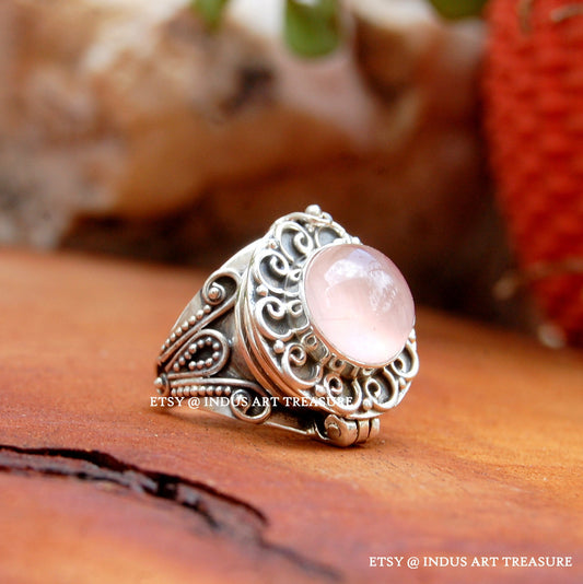 Rose Quartz Boho Ring
