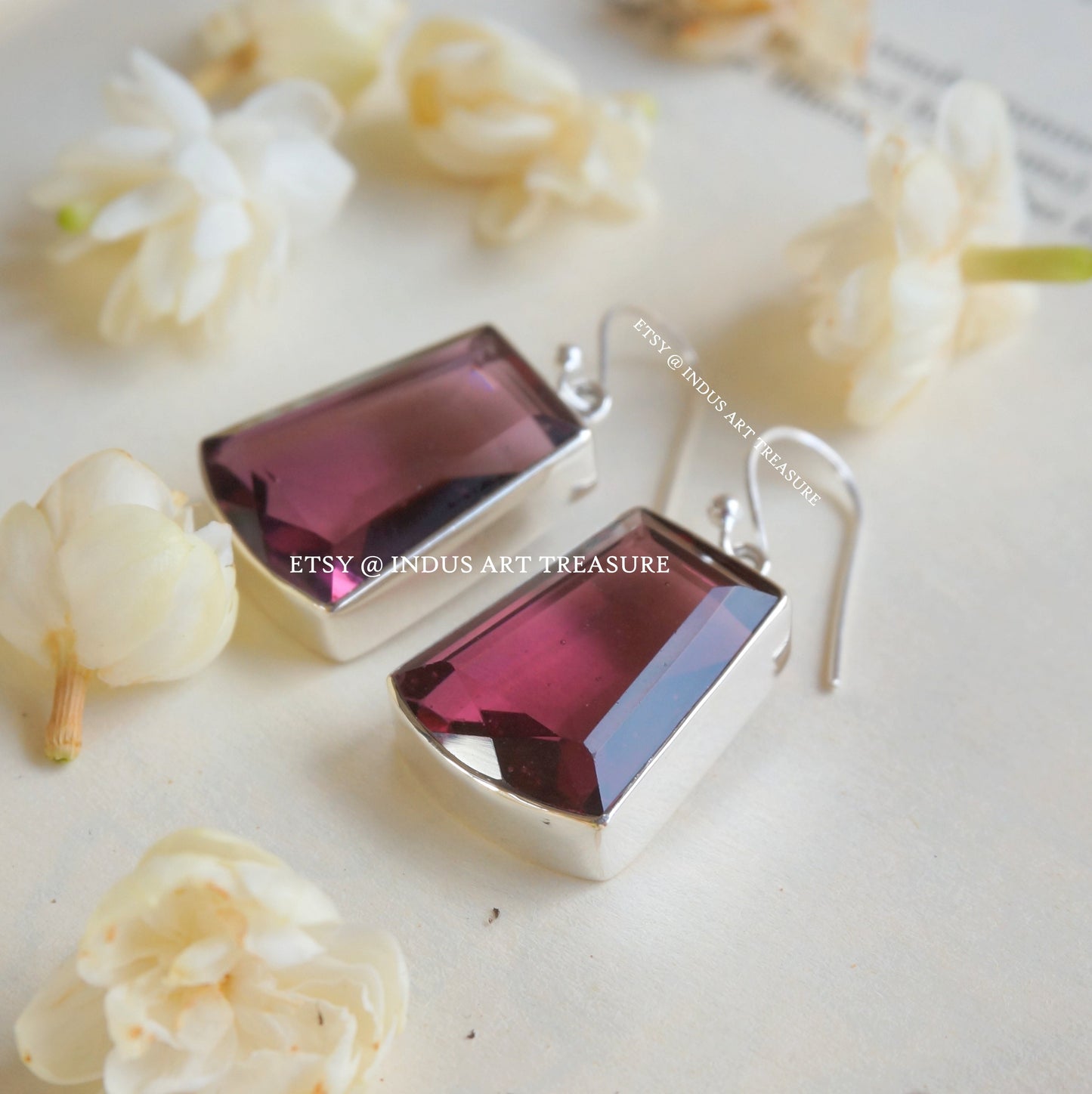 Pink Tourmaline Fancy Earrings