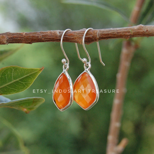 Carnelian Drop Earrings