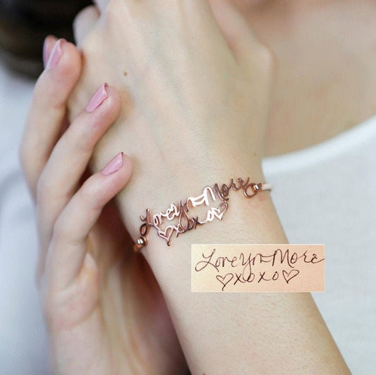 Custom Actual Handwriting Bracelet