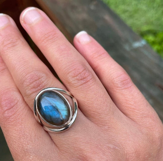 Blue Labradorite Ring