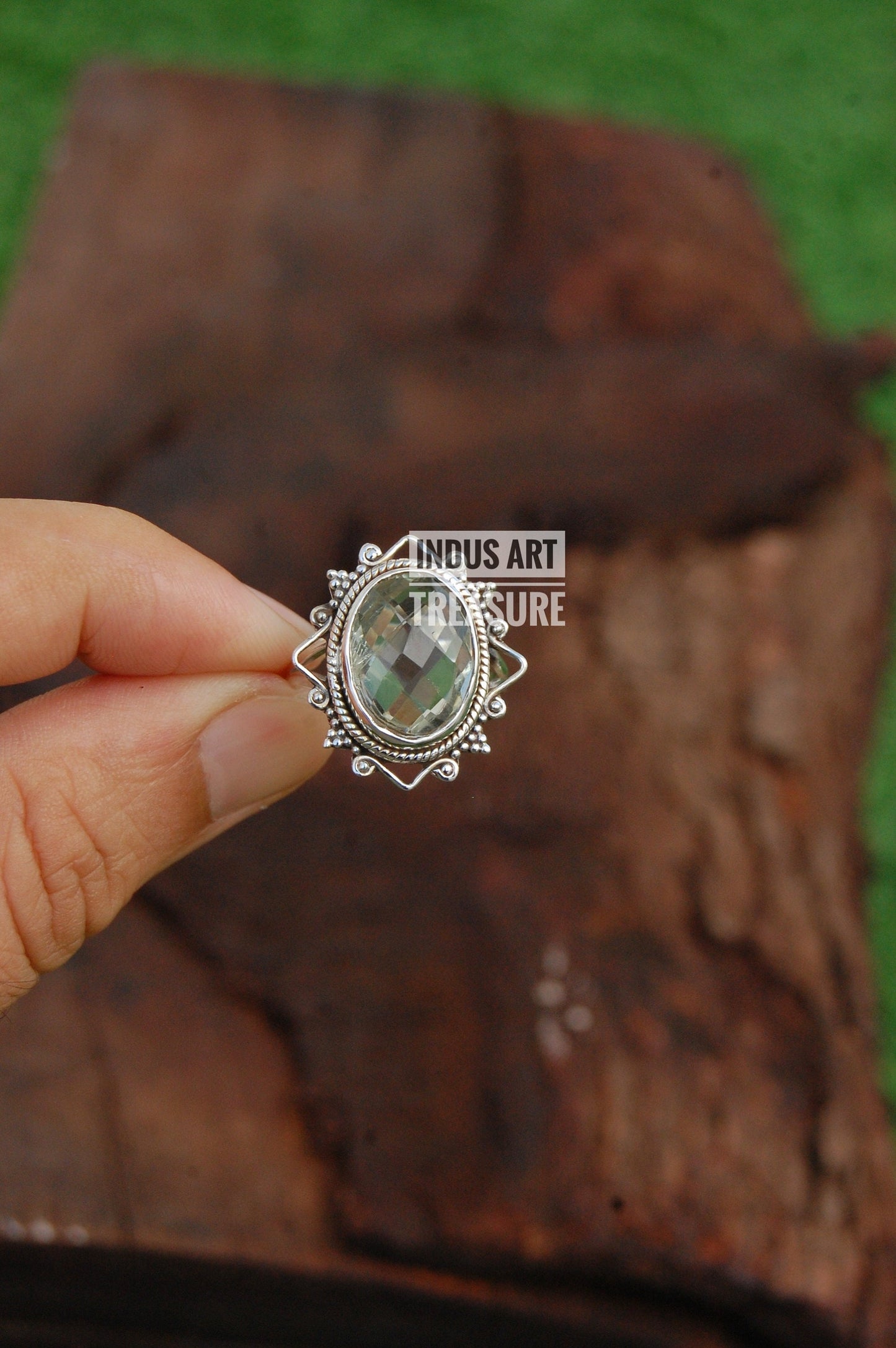 Lemon Quartz Boho Ring