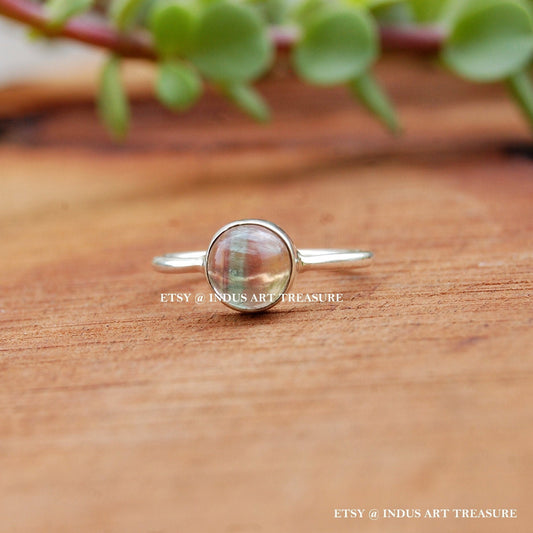 Multi Color Fluorite Ring