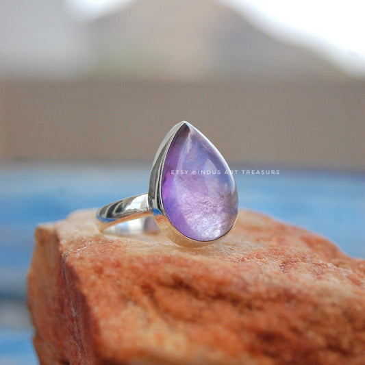 Amethyst Pear Ring