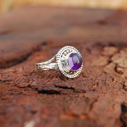 Amethyst Boho Ring,