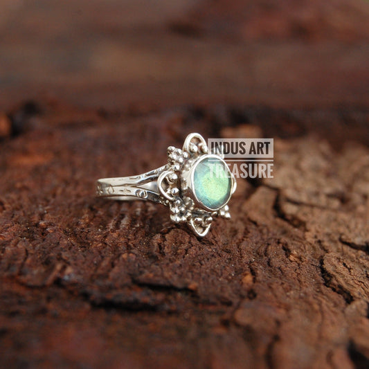Grey Labradorite Ring