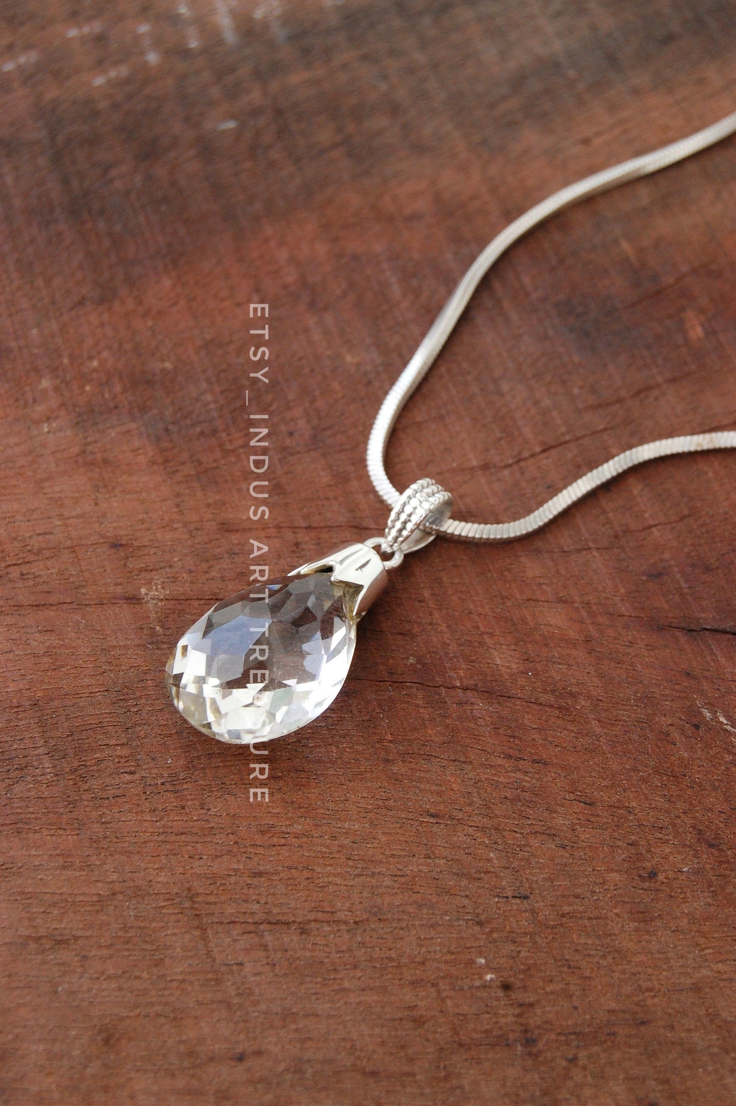Quartz Marquise Cut Pendant